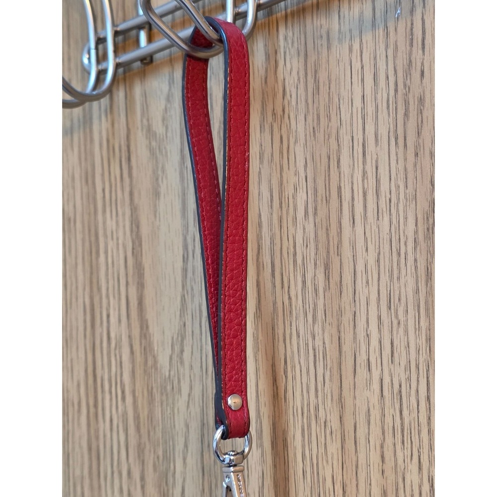 Michael Kors Fulton Zip Large Phone/Wristlet Dark Sangrine Red Pebbled Leather - Picture 3 of 14